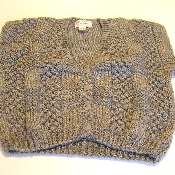 Jack Winter Hand Knit Button Front Vest Size Small - Picture 3 of 4